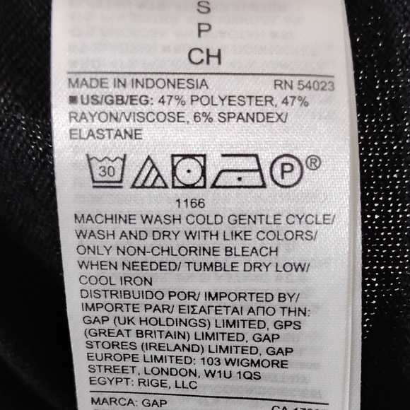 NWT Long-Sleeve Wrap Dress S Black Midi Minimalist Everyday Casual GAP Classic - Picture 7 of 8